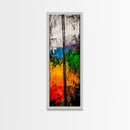 Urban Abstract, Textured Painting, Mixed Media Art, Colorful Composition, Modern Home Decor, Industrial Style, Framed Canvas Print