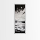 Monochrome Seascape, Minimalist Ocean Art, Black White Canvas Print, Coastal Home Decor, Large Wall Art, Beach Painting, Modern Artwork