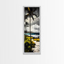 Tropical Beach, Palm Tree, Ocean View, Coastal Wall Art, Canvas Print, Beach House Decor, Modern Wall Art, Living Room Art