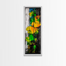 Abstract Lily Pads, Vibrant Nature Art, Colorful Botanical Wall Decor, Canvas Print, Modern Home Art, Green and Yellow Painting