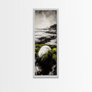 Coastal Rock, Ocean Landscape, Framed Canvas Print, Seascape Wall Art, Beach House Decor, Nautical Artwork, Minimalist Art, Bedroom Art