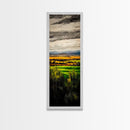 Rolling Fields, Golden Hills, Autumn Landscape, Rustic Home Decor, Living Room Art, Framed Canvas Print, Nature Wall Art