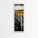 Rustic Fence, Country Landscape, Fall Fields, Farmhouse Wall Decor, Living Room Art, Framed Canvas Print, Nature Home Artwork
