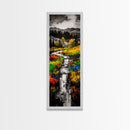 Monochrome River, Scenic Landscape, Canvas Print, Black And White Wall Art, Nature Inspired, Minimalist Home, Modern Office Decor