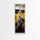 Snowy Tree Landscape, Winter Forest Wall Art, Rustic Nature Painting, Fall Home Decor, Cabin Living Room Artwork, Framed Canvas Print