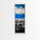 Ocean Horizon, Blue and White Seascape Painting, Coastal Wall Art, Modern Minimalist Decor, Living Room or Office Art, Canvas Print