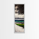 Stormy Ocean, Seascape Painting, Dark Moody Art, Canvas Print, Beach House Decor, Nautical Wall Art, Living Room Wall Decor