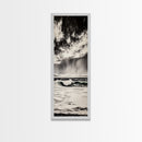 Ocean, Waves, Storm, Canvas Print, Coastal Wall Art, Beach House Decor, Dramatic Seascape, Minimalist Monochrome, Nautical Theme Artwork