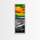 Vibrant, Sunset, Beach, Framed Canvas Print, Colorful Seascape, Tropical Wall Art, Sunset Painting, Living Room Decor, Ocean Art