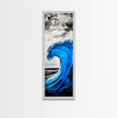 Blue Wave, Powerful Surf, Abstract Water, Canvas Print, Ocean Wall Art, Coastal Minimalist Decor, Modern Beach Home Artwork
