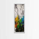 Wild Grasses, Abstract Landscape, Nature Inspired, Vibrant Color, Framed Canvas Print, Modern Boho Art, Bedroom Wall Decor