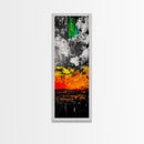 Fiery Sunset, Bold Abstract Art, Expressionist Painting, Colorful Landscape, Framed Canvas Print, Office Wall Art, Autumn Wall Decor