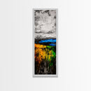 Colorful Fields, Abstract Landscape Art, Modern Nature Wall Decor, Vibrant Impressionist Painting, Living Room Wall Art, Canvas Print