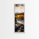 Autumn Forest, Mountain Landscape, Rustic Wall Art, Canvas Print, Fall Home Decor, Cozy Cabin Artwork, Nature Painting, Earthy Wall Accent