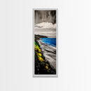 Scenic Coast, Cliffside View, Ocean Art, Canvas Print, Beach House Decor, Blue Landscape, Minimalist Painting, Modern Wall Art