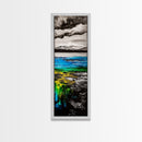 Mountain Reflection, Nature Landscape, Lake Scene, Canvas Print, Blue and Green Wall Art, Outdoor Adventure Art, Living Room Decor