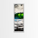 Ocean Wave, Bold Abstract Seascape, Coastal Wall Art, Framed Canvas Print, Modern Home Decor, Beach Inspired Artwork, Statement Piece