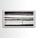 Stormy Ocean, Coastal Wall Art, Black and White Seascape, Minimalist Art, Modern Home Decor, Beach House Artwork, Framed Canvas Print