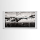 Black and White, Ocean, Waves, Minimalist, Canvas Print, Coastal Art, Nautical Decor, Bedroom Wall Art, Modern Home Decor, Fine Art Print