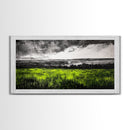 Green, Landscape, Nature, Canvas Print, Rolling Fields Wall Art, Scenic Countryside Painting, Modern Rustic Home Decor, Large Wall Art