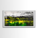 Vibrant Hills, Greenery Landscape, Abstract Painting, Canvas Print, Modern Wall Art, Eclectic Home Decor, Bold Color Palette, Unique Art