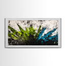 Abstract Brushstrokes, Green Blue, Modern Wall Art, Textured Painting, Large Canvas Print, Office Decor, Boho Aesthetic, Minimalist Art
