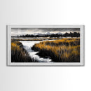Mountain Marsh, Rustic Landscape, Fall Nature Art, Canvas Print, Cabin Wall Art, Country Home Decor, Living Room Artwork