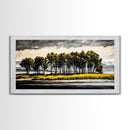 Aspen Trees, Mountain View, Nature Landscape, Rustic Home Decor, Autumn Wall Art, Framed Canvas Print, Cabin Wall Art, Modern Tree Painting