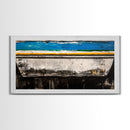 Abstract Boat, Coastal Wall Art, Nautical Decor, Large Canvas Print, Beach House Art, Modern Art, Living Room Wall Art, Blue Art