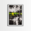 Abstract Forest, Black and White Art, Moody Nature Painting, Contemporary Wall Decor, Modern Office Art, Canvas Print