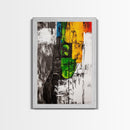 Colorful Guitar, Abstract Canvas Print, Music Lover Decor, Bohemian Wall Art, Artistic Home Painting, Living Room Statement Art