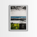 Ocean Horizon, Modern Seascape, Coastal Wall Art, Blue Waters, Black and White Art, Framed Canvas Print, Living Room Decor, Minimalist Art