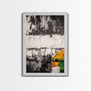 Textured Abstract, Mixed Media Art, Urban Modern, Black and Yellow, Minimalist Home Decor, Contemporary Artwork, Canvas Print