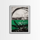Abstract Horizon, Green and Black Art, Minimalist Canvas Print, Modern Office Decor, Bold Artwork, Statement Piece, Contemporary Home