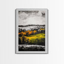 Rolling Hills, Fall Landscape, Scenic Wall Art, Canvas Print, Autumn Colors, Farmhouse Style, Rustic Decor, Warm Tones, Nature Inspired