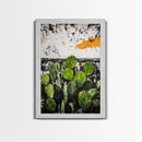 Cactus Art, Desert Scene, Framed Canvas Print, Southwest Wall Art, Boho Home Decor, Minimalist Nature Art, Living Room Statement Piece