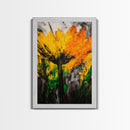 Sunflower Bloom, Fall Wall Art, Framed Canvas Print, Yellow Floral Art, Rustic Farmhouse Decor, Boho Kitchen Art, Country Home
