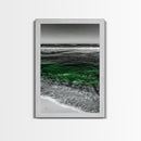 Ocean Waves, Coastal Wall Art, Beach House Decor, Canvas Print, Nautical Artwork, Minimalist Seascape, Blue and Green Painting