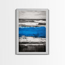 Rolling Waves, Beach Sunset, Blue Ocean, Canvas Print, Coastal Wall Art, Living Room Decor, Nautical Painting, Modern Seascape