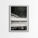 Dark Sky, Ocean Storm, Dramatic Seascape, Canvas Print, Moody Wall Art, Modern Coastal Decor, Nautical Painting, Living Room Art