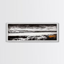 Moody Lake, Black and White Landscape, Canvas Print, Rustic Wall Art, Cabin Decor, Modern Minimalist Art, Office Artwork