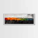Abstract Mountain Art, Bold Colorful Landscape, Modern Expressionist Painting, Autumn Decor, Framed Canvas Print, Dining Room Art
