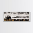 Surreal Ocean Art, Black and White Wave Print, Modern Seascape Painting, Coastal Wall Decor, Abstract Beach Canvas Print, Framed Canvas Print