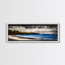 Rocky Shoreline, Stormy Coast, Ocean View, Coastal Canvas Print, Moody Landscape, Framed Canvas Print, Living Room Art, Nature Wall Decor
