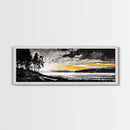 Sunset Landscape Art, Moody Sky Print, Nature Wall Decor, Mountain View Artwork, Rustic Home Decor, Warm Tones, Canvas Print