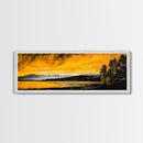 Golden Horizon, Scenic Lake Print, Nature Artwork, Canvas Print, Rustic Home Decor, Large Wall Art, Fall Landscape
