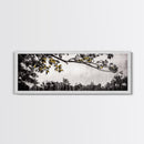 Black White, Dripping Leaves, Modern Art, Framed Canvas Print, Minimalist Decor, Neutral Wall Art, Living Room Wall Art, Monochrome Nature Scene