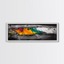 Colorful Wood, Rustic Abstract, Weathered Texture Art, Bold Statement Wall Decor, Unique Modern Print, Framed Canvas Print, Gift Idea