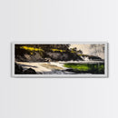 Hidden Cove, Green Waters, Peaceful Beach Scene, Canvas Print, Coastal Landscape Art, Office Wall Art, Tranquil Home Decor