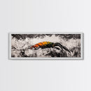 Crashing Waves, Lobster Art, Coastal Abstract, Canvas Print, Nautical Home Decor, Seafood Kitchen Art, Beach House Wall Art